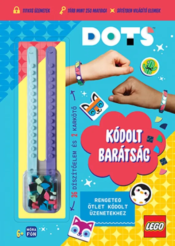 Csak ma Lego Dots - Kódolt barátság - karkötőkkel - Rengeteg ötlet kódolt üzenetekhez - 2 ajándék karkötő és 36 díszítőelem!