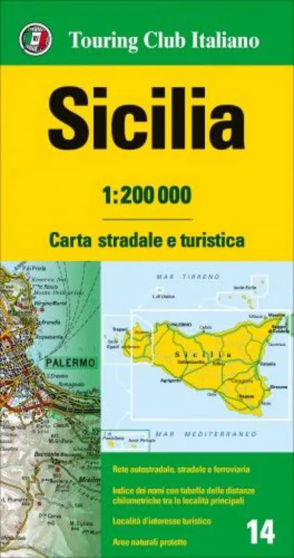 Szicília régiótérkép - 1:200 000 Legkelendőbb
