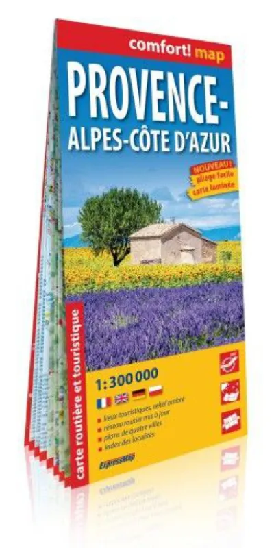 Bestseller Provance, Alpok-Cote D Azur Comfort térkép 1:300 000