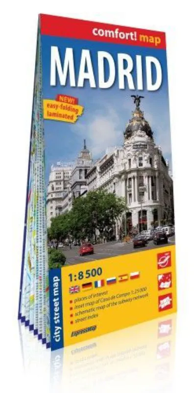 MADRID CITY STREET MAP 1:8 500 - Madrid Comfort térkép Árengedmény