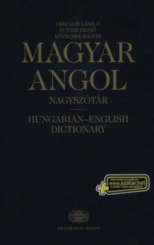 Magyar-angol nagyszótár+NET Biztonságos fizetés