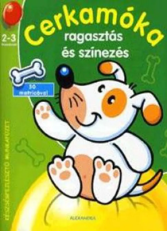 Cerkamóka ragasztás és színezés 2-3 éveseknek - Készségfejlesztő munkafüzet 50 matricával Biztonságos fizetés