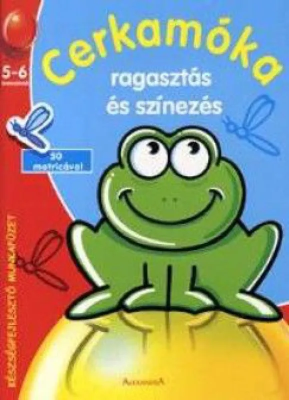 Exkluzív ajánlat Cerkamóka ragasztás színezés 5-6 éveseknek - Készségfejlesztő munkafüzet 50 matricával