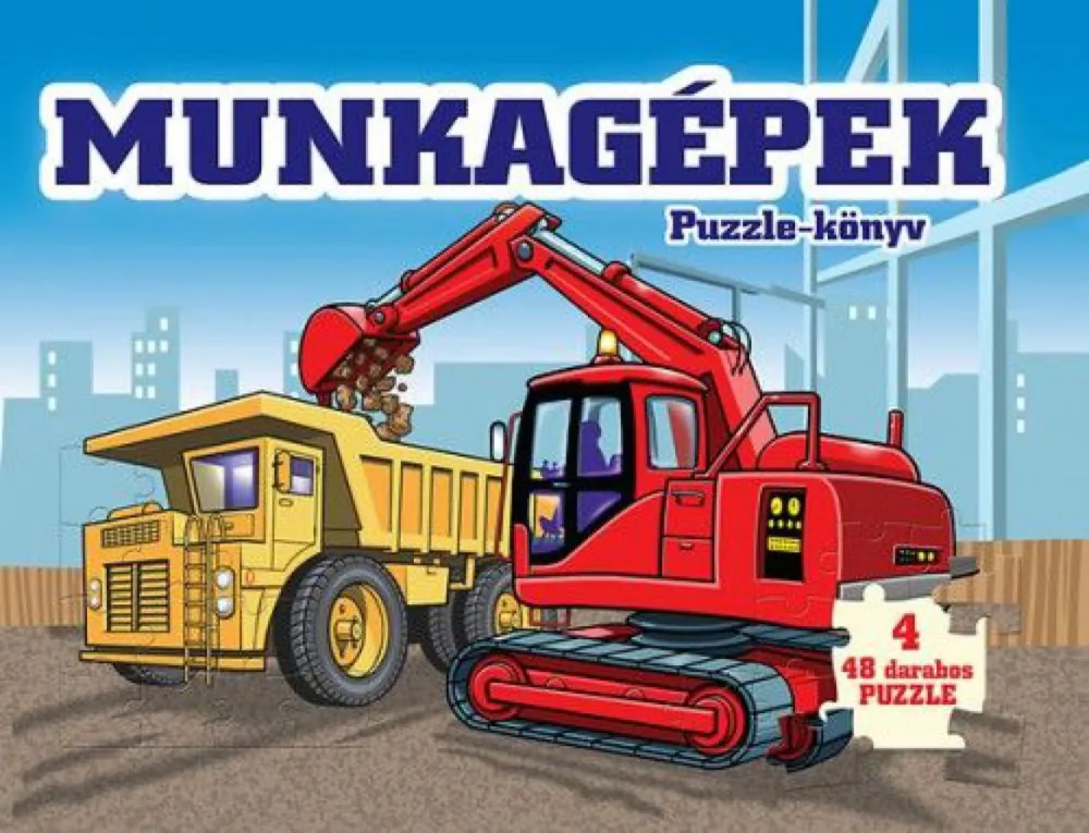 Azonnal elérhető Munkagépek - Puzzle-könyv