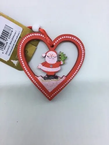 Vedd meg most Fa függő dísz télapó piros 6.5cm