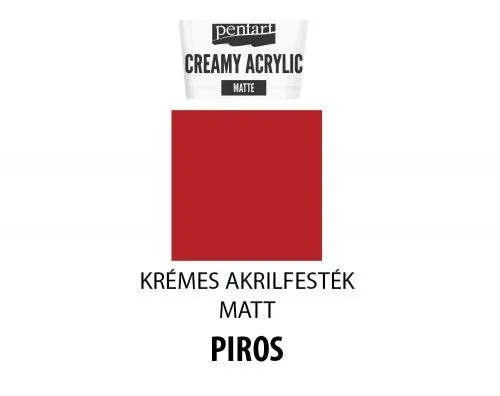 Krémes matt akrilfesték, 60ml, piros Outlet