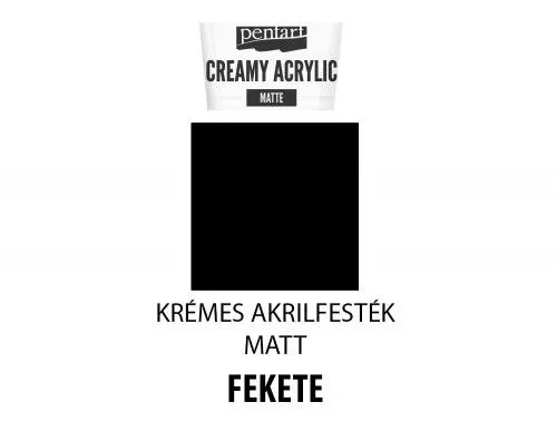 Expressz szállítás Krémes matt akrilfesték, 60ml, fekete