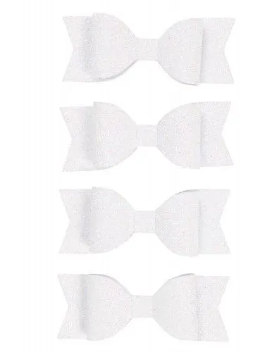Expressz kézbesítés Papír masni, glitteres, 4db/cs, fehér