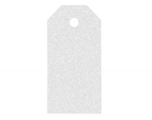 Ajándékcímke, glitteres, 15db/cs, fehér Kedvezményes ár
