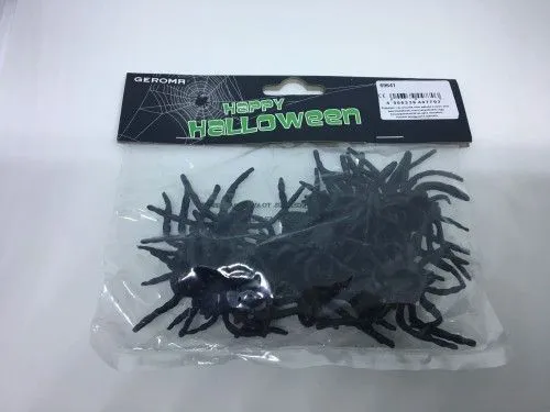 Szezonális akció Halloween-Pókok műanyag 12 db