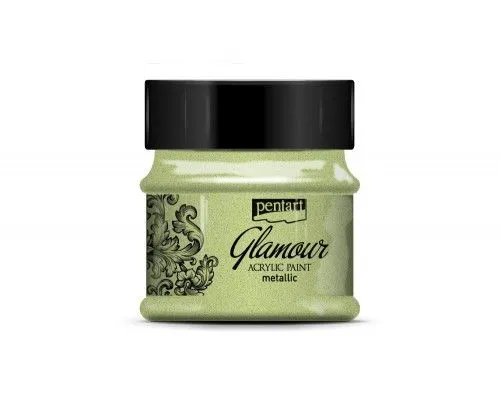 Prémium Glamour metál akrilfesték 50ml zöldarany