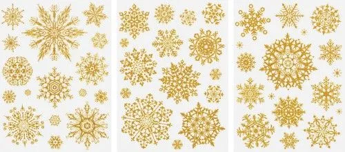 Ablak matrica Hókristály , arany glitteres Vedd meg most