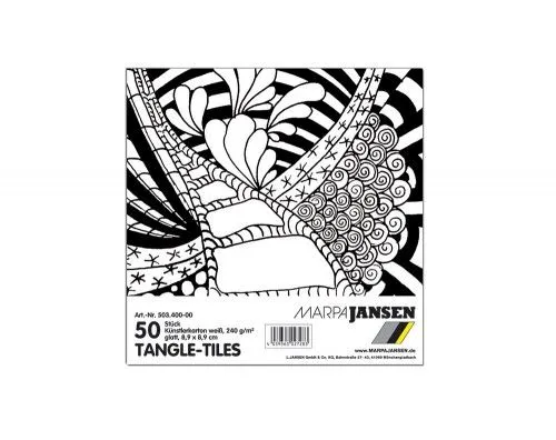Tangle rajzkarton. lekerekített sarokkal, 8.9-8.9cm, 50db/cs, fehér Exkluzív ajánlat