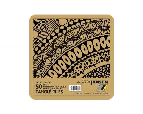 Tangle rajzkarton, lekerekített sarokkal, 8,9-8,9cm, 50db/cs, natúr Végkiárusítás