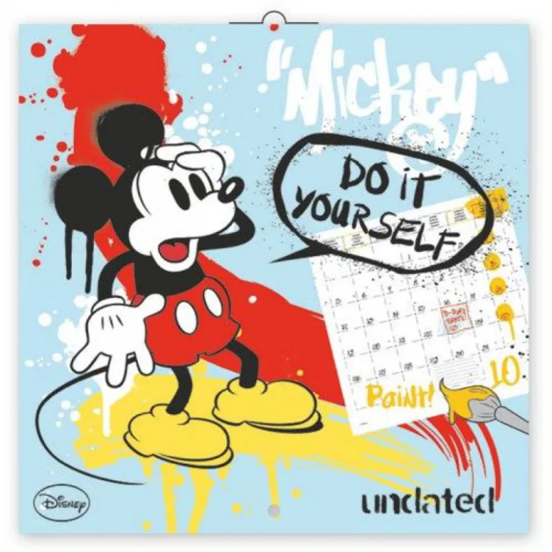 Prémium Mickey Mouse 2018 - Naptár - DYI: Undated Colouring Calendar
