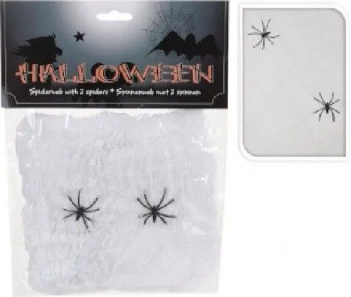 Szezonális akció Halloween-Pókháló 2db pókkal