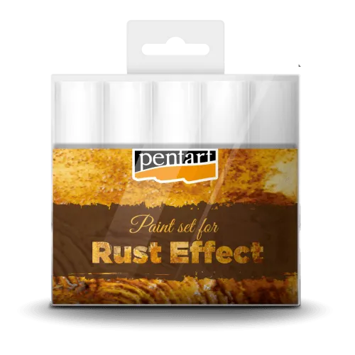 Expressz szállítás Rozsda hatás festék szett 4-20ml festék, 1-20ml 3D por