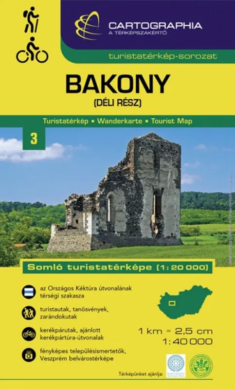 Biztonságos fizetés Bakony (déli rész) turistatérkép