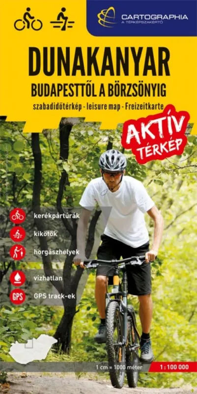 Dunakanyar aktív térkép - Budapesttől a Börzsönyig Expressz kézbesítés
