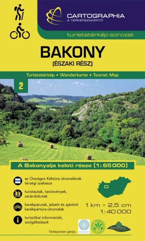 Bakony (északi rész) turistatérkép Biztonságos fizetés