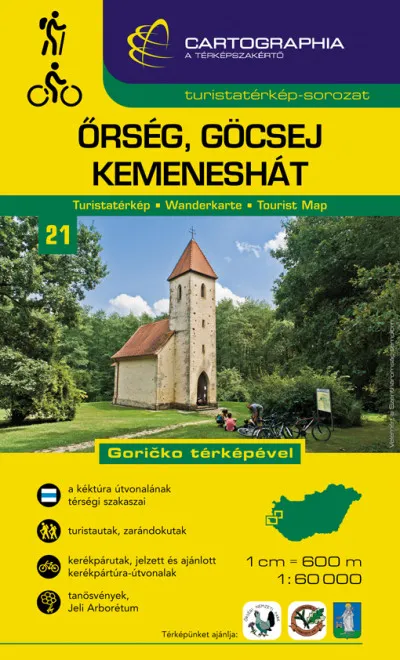 Őrség, Göcsej, Kemeneshát turistatérkép 1:60000 - Goricko térképével Akció