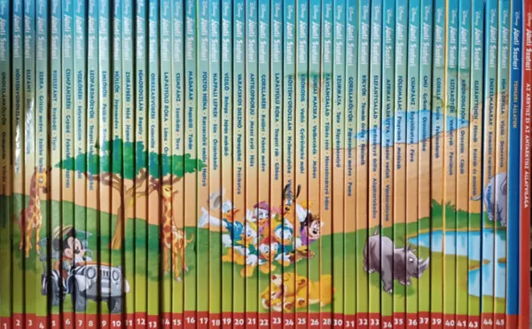 Kihagyhatatlan ajánlat Disney - Állati Szafari 1-45 (a 27., 29., 38., és 42. részek hiányoznak) + Disney Állati Szafari különkiadás 1.-2. részek