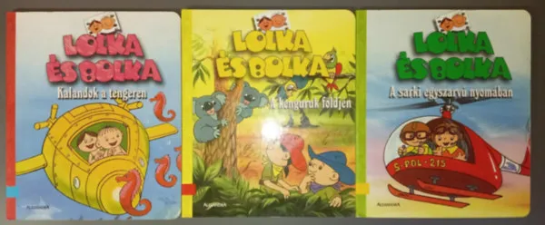 (3db) Lolka és Bolka: Kalandok a tengeren + A kenguruk földjén + A sarki egyszarvú nyomában Gyors kiszállítás