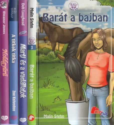 4 db. lovas regény (Holdgyűrű + A titok titka + Marti és a vadállatok + Barát a bajban) Szezonális akció