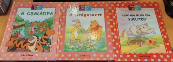 3 db Micimackó könyvklub: Winnie the Pooh - A családfa + A virágoskert + Csak nem féltek egy Vuclitól? Szuper akció