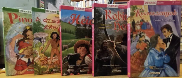 5 db Olvass velünk!: A dzsungel könyve + Heidi + Kisasszonyok + Pinokkió + Robin Hood Legjobb ár