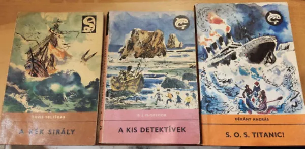 3 db Delfin könyv: A kék sirály + A kis detektívek + S. O. S. Titanic! Legkelendőbb