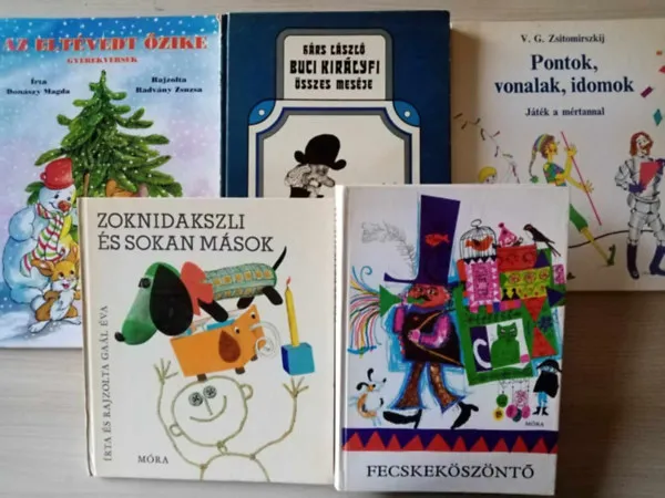 Meseválogatás gyerekeknek (könyvcsomag 5 db) Zoknidakszli és sokan mások / Az eltévedt őzike / Buci királyfi összes meséje / Fecskeköszöntő / Pontok, vonalak, idomok - Játék a mértannal Utolsó esély