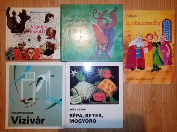 Mesekönyvcsomag kicsiknek (5db) Vízivár + Rpa, Retek, Mogyoró + A gólya hozott? Bolhacirkusz, majomtánc + A Békakirály Újdonság