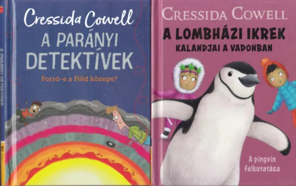 2 db Cressida Cowell könyvecske: A lombházi ikrek kalandjai a vadonban + A parányi detektívek Gyors szállítás