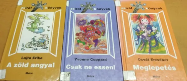 3 db Zsiráf könyv: A zöld angyal + Csak ne essen! + Meglepetés Olcsó