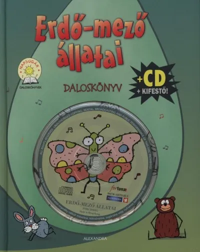 Erdő-mező állatai - Daloskönyv + CD + kifestő Legkelendőbb
