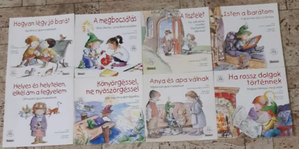 Szuper ajánlat Hogyan légy jó barát + Helyes és helytelen, elkél ám a fegyelem + A megbocsátás okos döntés, szívednek felüdülés + A tisztelet + Isten a barátom + Könyörgéssel, ne nyöszörgéssel + Anya és apa válnak + Ha rossz dolgok törté