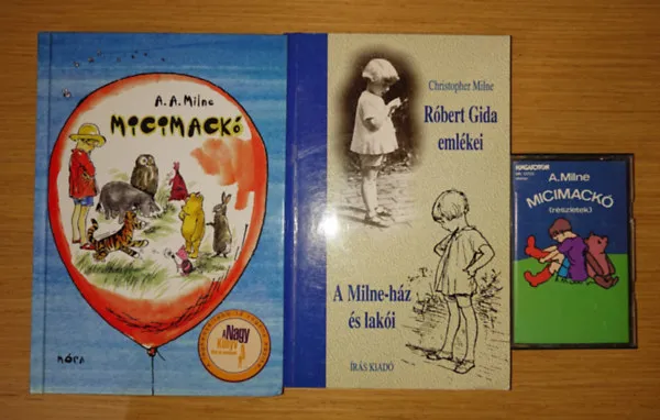 Biztonságos fizetés 2 könyv A.A. Milnétől és ajándékba a Micimackó magnókazettán: Micimackó, Róbert Gida emlékei / A Milne-ház és lakói