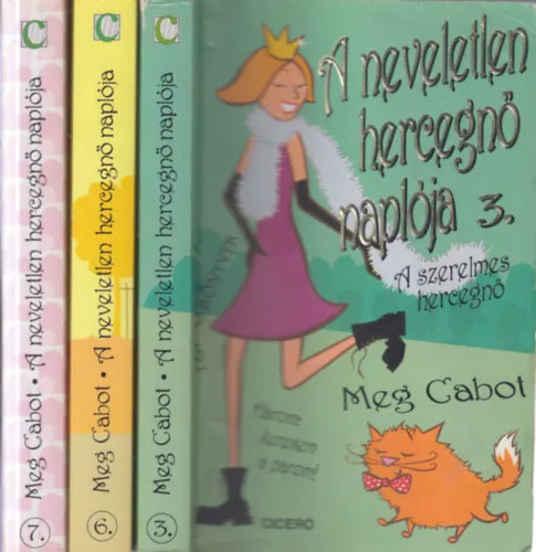 3 db. A neveletlen hercegnő naplója (3,6,7. kötetek) Prémium