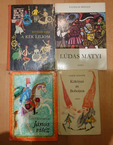 Kiárusítás 4 klasszikus mesekönyv: János vitéz, Kököjszi és Bobojsza, A kék liliom, Lúdas Matyi