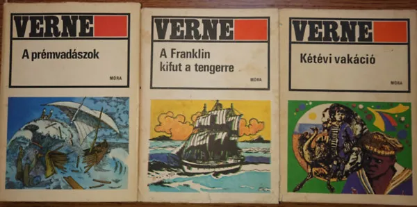 3 könyv Jules Verne-től: A prémvadászok, A Franklin kifut a tengerre, Kétévi vakáció Nézd meg most