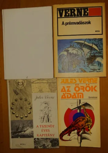 4 klasszikus regény Jules Verne-től: Cirkuszkocsival a sarkvidéken át, A prémvadászok, A tizenöt éves kapitányy, Az örök Ádám Nézd meg most