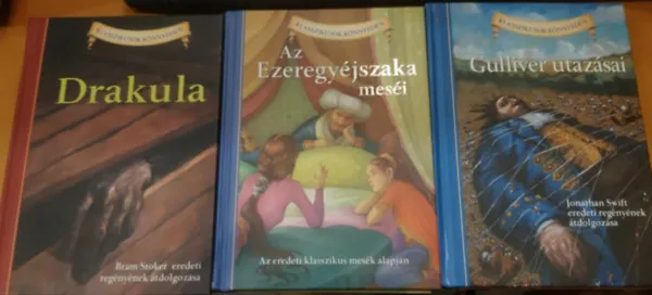 3 db Klasszikusok könnyedén: Az Ezeregyéjszaka meséi + Drakula + Gulliver utazásai Outlet