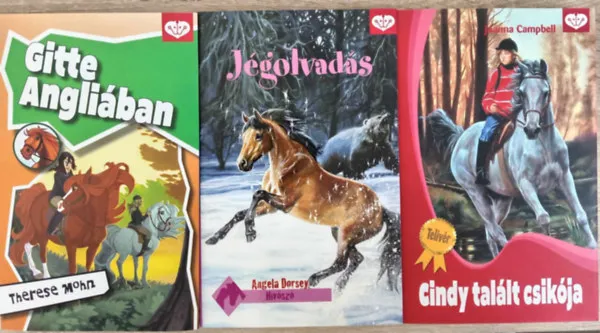 (3db) Pony Club ifjúsági könyvcsomag: Gitte Angliában + Jégolvadás + Cindy talál csikója Szezonális akció