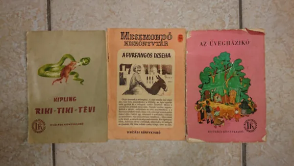 3 db ifjúsági kaidvány az 1950-es évekből - Kipling: Riki-Tiki-Tévi, Furfangos Dzseha, Az üvegházikó Akciós ár