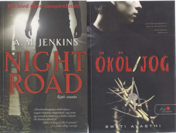 2db ifjúsági irodalom - A.M.Jenkins: Night Road (Éjjeli utazás) + Swati Avasthi: Ököl/Jog Gyors kiszállítás