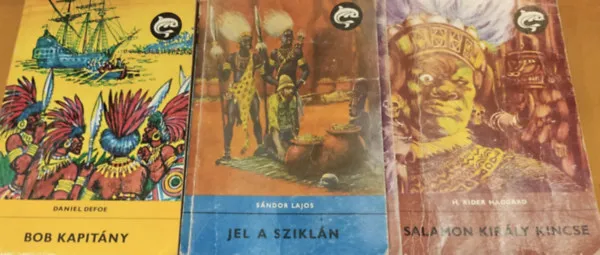 3 db ifjúsági kalandregény: Bob kapitány + Jel a sziklán + Salamon király kincse Különleges ajánlat