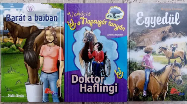 Pony Club ifjúsági könyvcsomag (3 db) Barát a bajban / Doktor Haflingi / Egyedül Korlátozott ajánlat