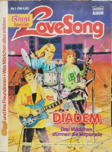 Biggi Spezial Nr. 1. Love Song. Diadem. Drei Mädchen stürmen die Hitparade Szuper ajánlat