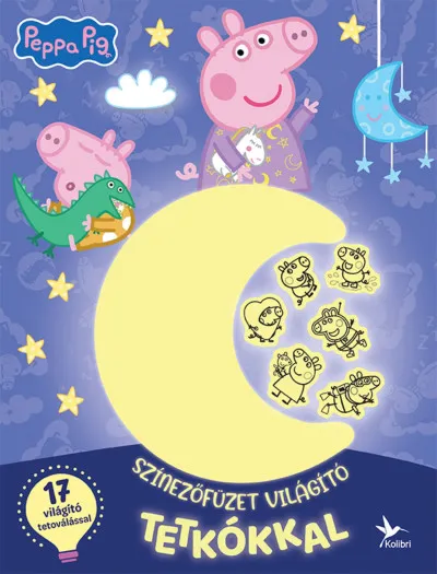 Exkluzív ajánlat Színezőfüzet világító tetkókkal - Peppa malac